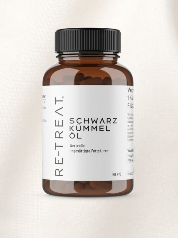 Schwarzkümmel Öl – 60 Kapseln mit hochwertigem ägyptischem Schwarzkümmelöl, reich an ungesättigten Fettsäuren und ätherischen Ölen, bekannt als 'Gold der Pharaonen'
