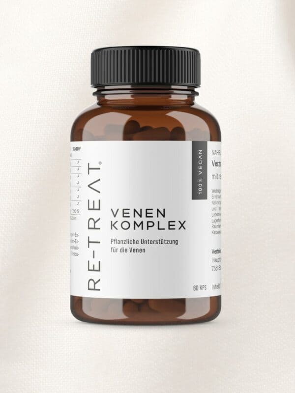 Venenkomplex – 60 Kapseln mit Diosmin, Hesperidin, Aescin und Vitamin C zur pflanzlichen Unterstützung gesunder Venen und leichter Beine.
